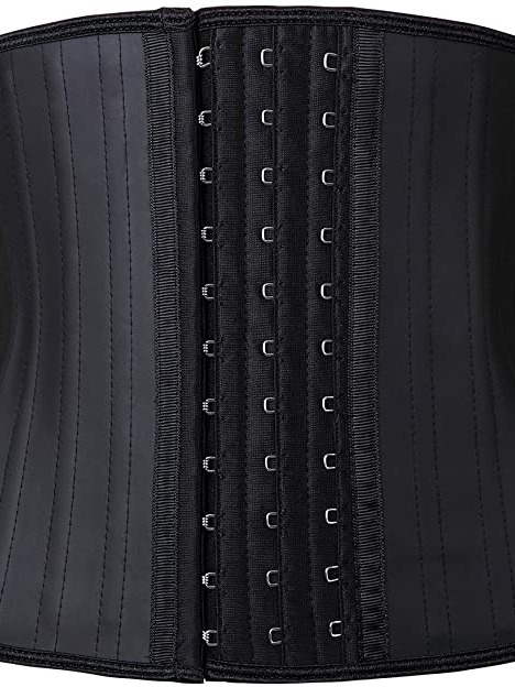 Black 29 Steel Bones Latex Hooks Safe Waist Trainer Best Materials-image