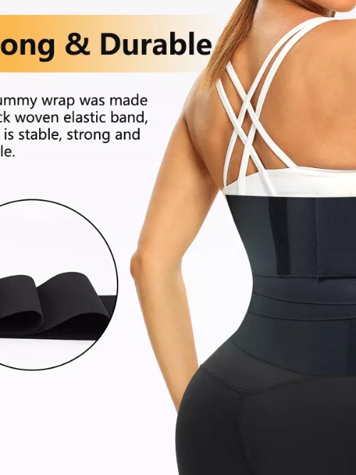 Women Waist Trimmer Wraps for Stomach with Loop Snatch Bandage Wrap Tummy wrap-image