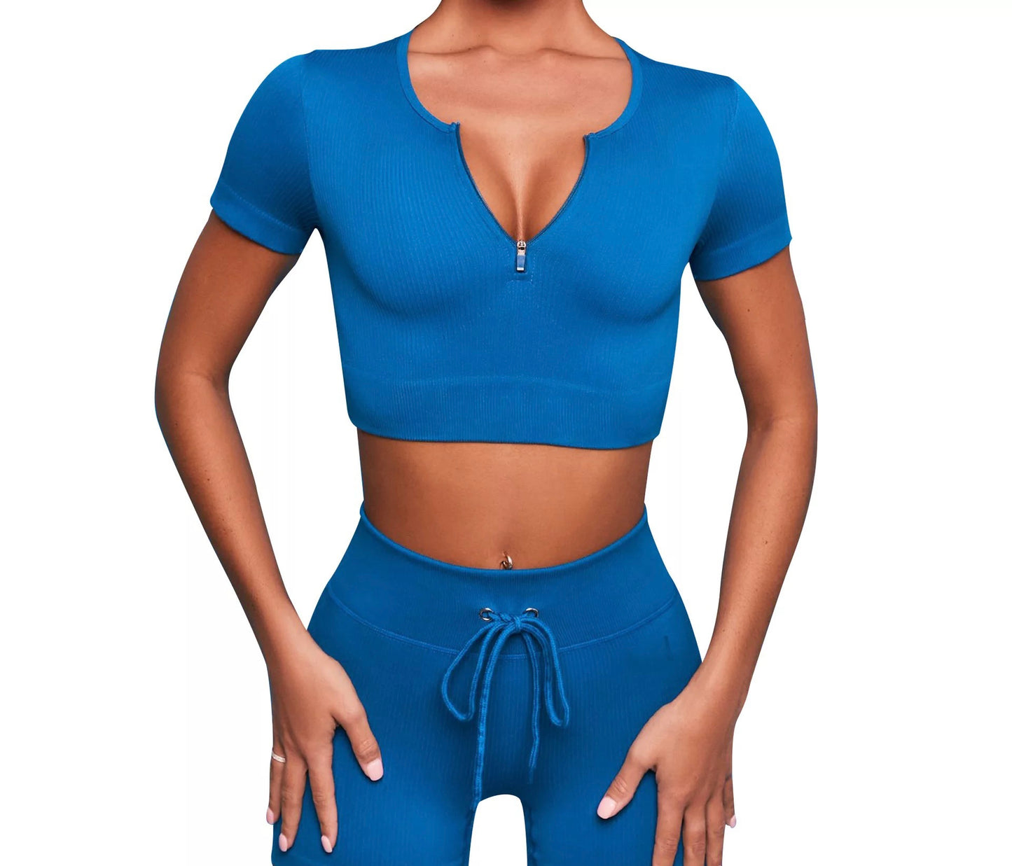 Blue Yoga Sets Fitness Gym Workout