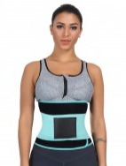 Light Blue Large Size SBR Embossing Waist Shaper Plastic Bone High Power