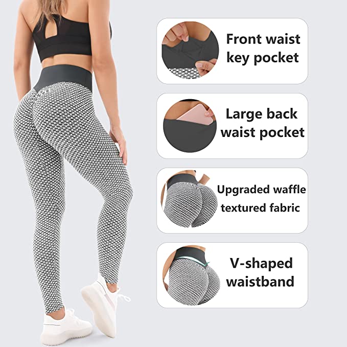 Grey High Waist Seamless Leggings TikTok Butt Enhancer Seductive Fabulous Fit