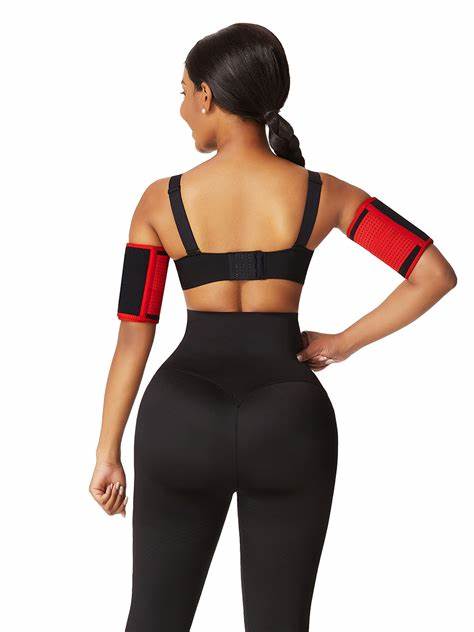 Red Neoprene Arm Shaper With Elastic Bands Curve Shaping