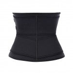 Black Latex Waist Slimmer With YKK Zipper Body Shapewear