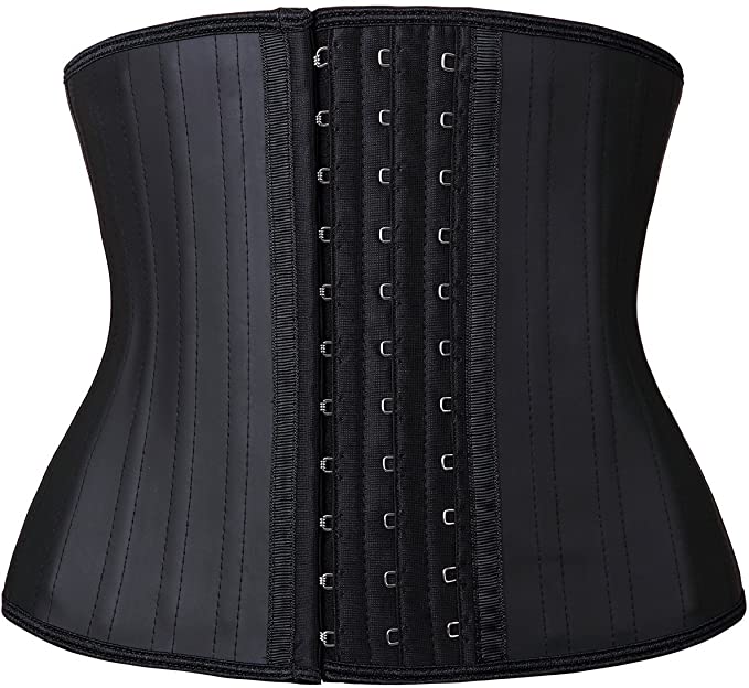 Black 29 Steel Bones Latex Hooks Safe Waist Trainer Best Materials