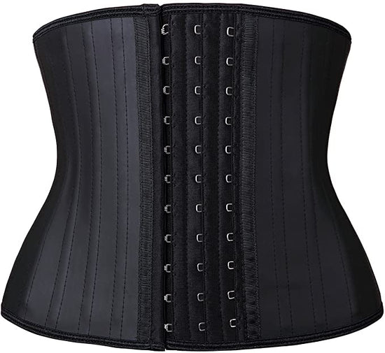 Black 29 Steel Bones Latex Hooks Safe Waist Trainer Best Materials