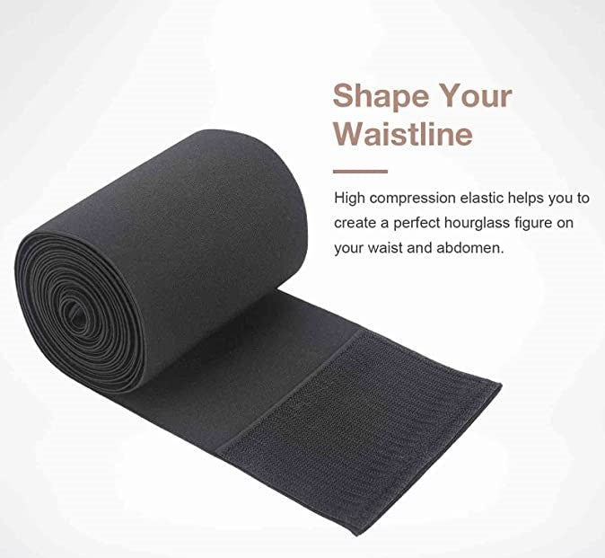 Invisible Wrap Waist Trainer Tape Snatch Me Up Bandage Women Slimming Tummy  Wrap Belt Sauna Trimmer Belt 5m Black