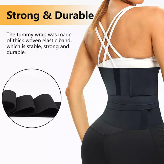 Women Waist Trimmer Wraps for Stomach with Loop Snatch Bandage Wrap Tummy wrap